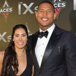 Kelsey Plum (L) of the Las Vegas Aces and tight end Darren Waller of the Las Vegas Raiders attend the inaugural IX Awards