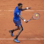 Gael Monfils in action ahead of the ATP Lyon Open.