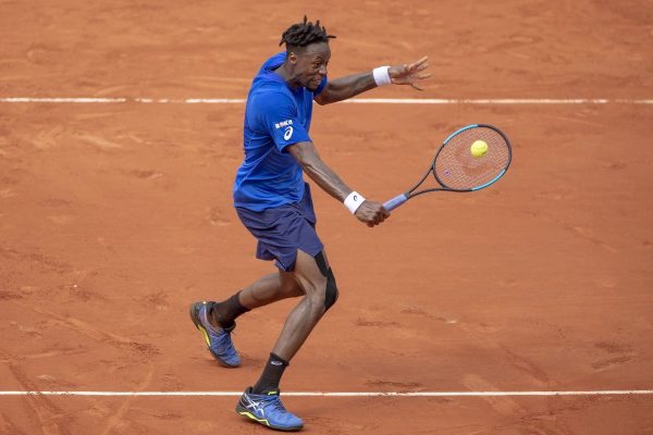 Gael Monfils in action ahead of the ATP Lyon Open.