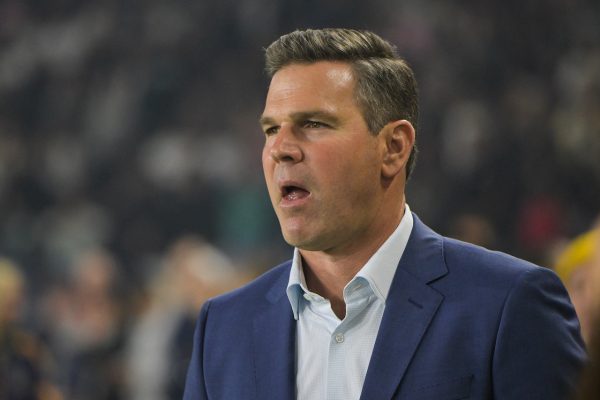 LA Galaxy (Los Angeles Galaxy) head coach Greg Vanney looks on on February 24, 2024