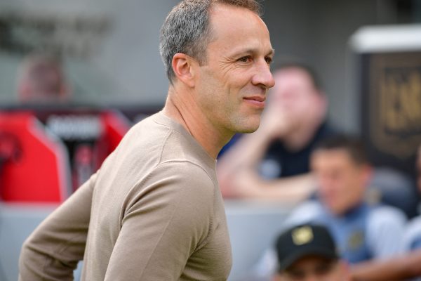 Los Angeles FC (LAFC) head coach Steve Cherundolo before the match on February 25, 2024