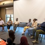 Ohio State administrators and central Ohio artists participated in a panel discussion.