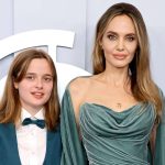 Vivienne Jolie-Pittand Angelina Jolie attend the 77th Annual Tony Awards at David H. Koch Theater at Lincoln Center on June 16, 2024