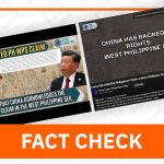 FACT CHECK: No categorical statement from China recognizing PH claims