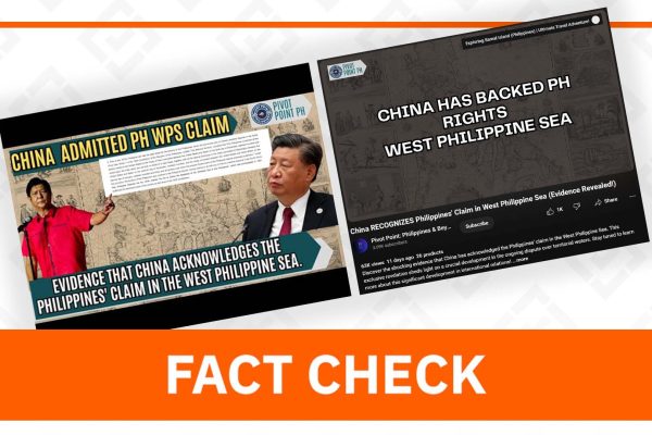 FACT CHECK: No categorical statement from China recognizing PH claims