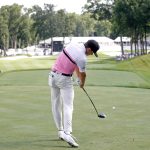 Luke Clanton hits a shot at the John Deere Classic.