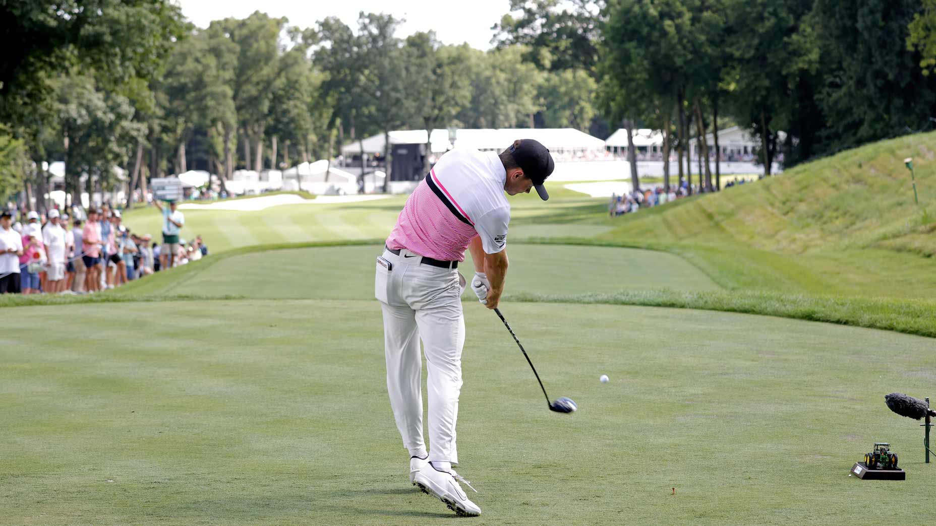 Luke Clanton hits a shot at the John Deere Classic.